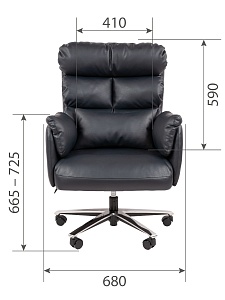 Офисное кресло CHAIRMAN 433, экокожа, черный